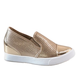 Golden wedge sneakers DD439-82 gylden