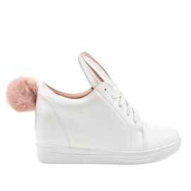 Hvide sneakers på kilekaninerne H6210A-9
