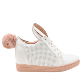 Hvide sneakers på kilekaninerne H6211-9