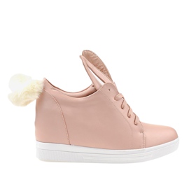Lyserøde sneakers på kilekaninerne H6210-11