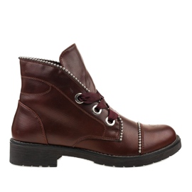 Kayla Shoes Maroon snørestøvletter 11606-73 rød