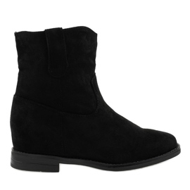 Sort ruskind slip-on støvler NC837