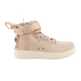 Big Star High Eco-Leather Sneakers 274658 Powder Pink lyserød