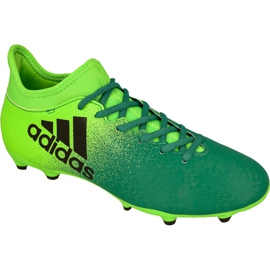 Adidas X 16.3 Fg M BB5855 fodboldstøvler grøn grøn