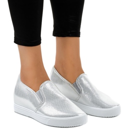 Sølv kile sneakers DD466-2 grå