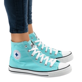Mint klassiske høje sneakers DTS8224-13 flerfarvet grøn