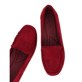 Maroon loafers til kvinder R812-1 Vin rød