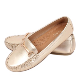 Guld loafers til kvinder L7189A Guld gylden