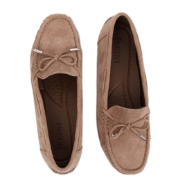Kvinder beige loafers R812 Khaki brun flerfarvet