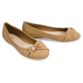 Ballerinas Med Sløjfe 6554 Khaki flerfarvet