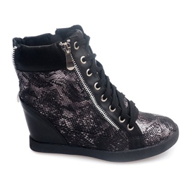 Sneakers med blonde 83001 sort