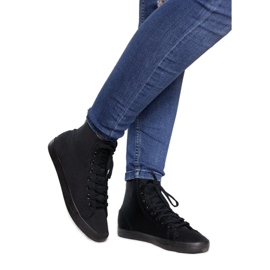 High-top Sneakers Lycra B113B Sort