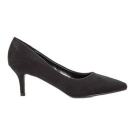 Ideal Shoes Komfortable pumper på en nål sort