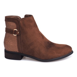 Ruskind støvletter Chelsea støvler HQ873 Camel brun
