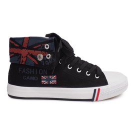 Sorte 1510-1 høje sneakers
