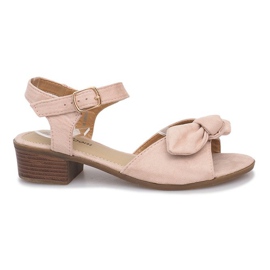 Nøgne højhælede sandaler fra Noemia beige