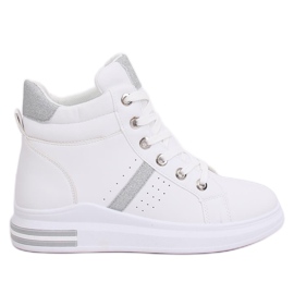 Hvide CB-19078 WHITE / SILVER sneakers