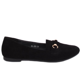 Sorte kvinders loafers 99-259 Sort