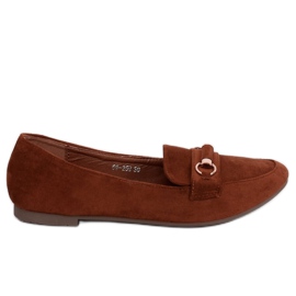 Kvinders loafers mursten 99-259 D.ORANGE brun
