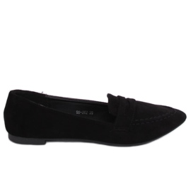 Sorte kvinders loafers 99-262 Sort