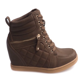 Quiltede sneakers 2030-50 Khaki grøn