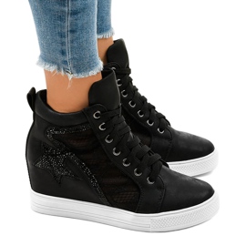 Sorte sneakers med snørebånd JK-53