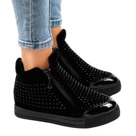 Sort kile sneakers med R51-1 lynlåse