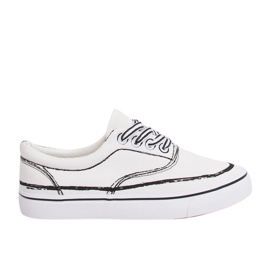 Hvide kvinders sneakers BS103 Hvid