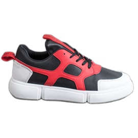 Jumex Moderigtige sneakers sort rød
