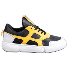 Jumex Moderigtige sneakers sort gul