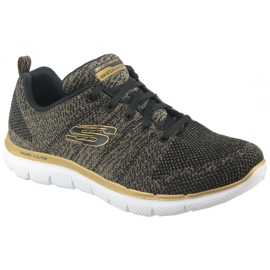 Skechers Flex Appeal 2.0 W 12771-BKGD Sko sort flerfarvet