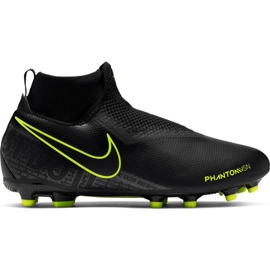 Nike Phantom Vsn Academy Df FG / MG Jr AO3287-007 fodboldsko sort sort