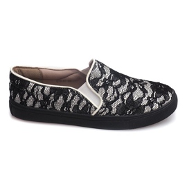 Slip Sneakers Slip Lace Q10 Hvid sort