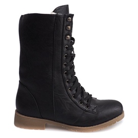 Varme støvler Jodhpur Fur 1053 Sort
