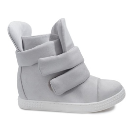 Wedge Sneakers Med Velcro 86-149 Grå