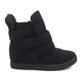 Wedge Sneakers Med Velcro 86-149 Sort