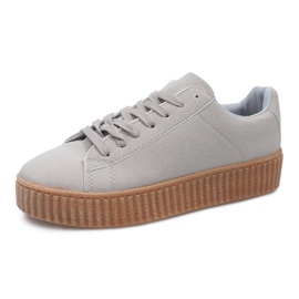 Creepers Støvler På Platformen AM-1101 Grå