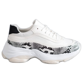 SHELOVET Snake Print Trainers hvid flerfarvet