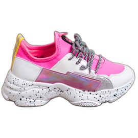 SHELOVET Slip-on sneakers lyserød flerfarvet