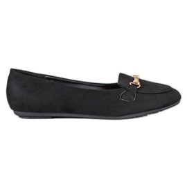 SHELOVET Ruskind ballerinaer sort