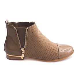 Openwork støvler 60865-2 Khaki flerfarvet grøn