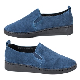 Filippo Læder Slip On Sneakers blå