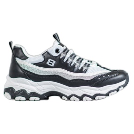 Yes Mile Sneakers med glitter hvid sort
