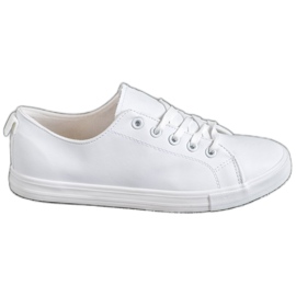 SHELOVET Behagelige sneakers hvid