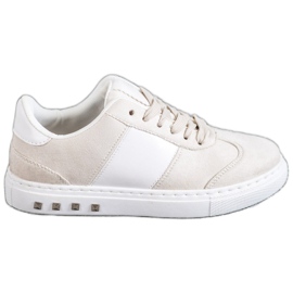 Emaks Sneakers med rhinestones hvid brun