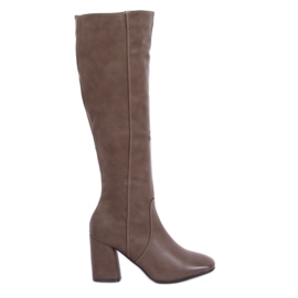 Klassiske høje hæle beige 5319 Khaki
