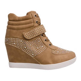Sneakers Sneakers On Wedge Boots 3188 Khaki flerfarvet grøn