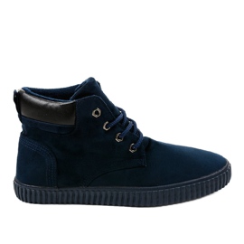 Marineblå, isolerede herresneakers AN06 marine blå