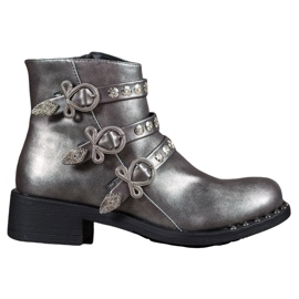 Forever Folie Støvler med studs grå