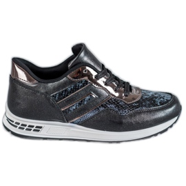 SHELOVET Snake print sneakers sort